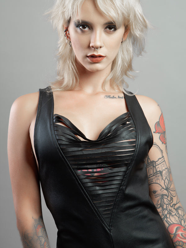 Ara Jumpsuit - Faux Leather