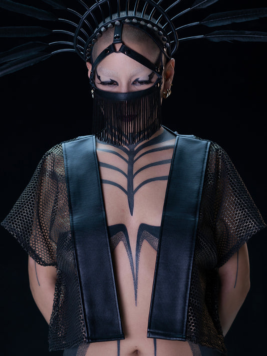 Short Cube Kimono - Gold