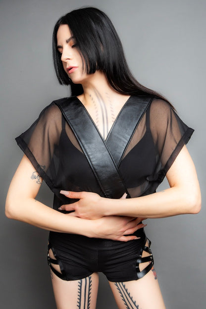 Short Cube Kimono - Transparent