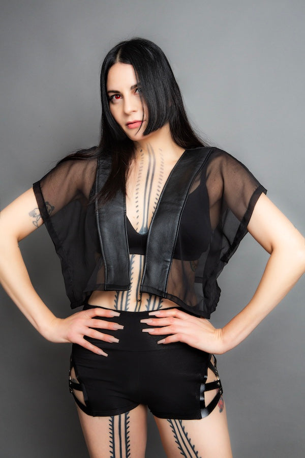 Short Cube Kimono - Transparent